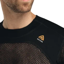 Aclima WoolNet Crewneck netundertrøje, herre (Jet Black)