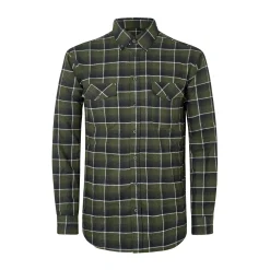 Asivik Skjoldnæs LS skjorte, herre (Dark Green)