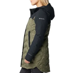 Columbia Mountain Croo III Mid Down dunjakke, dame (Stone Green Black)