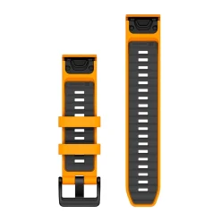 Garmin QuickFit 22mm silikone urrem (Spark Orange / Graphite)