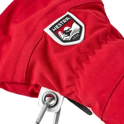 Hestra Army Leather Heli Ski 5-finger skihandsker (Red)