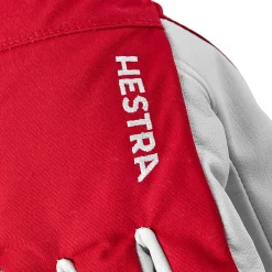 Hestra Army Leather Heli Ski 5-finger skihandsker (Red)