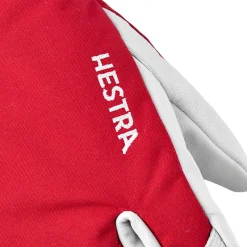 Hestra Army Leather Heli Ski 3-finger skihandske (Red)