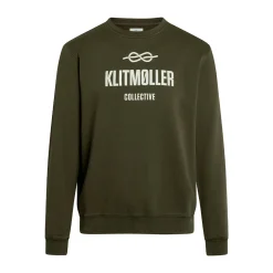 Klitmøller Collective Logo Crew, herre (Olive)