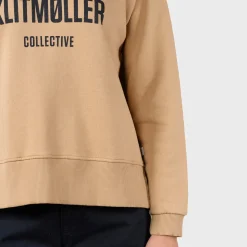 Klitmøller Collective Maja Logo Crew, dame (Sand)