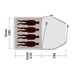 Outwell Earth 4 campingtelt, 4 personer