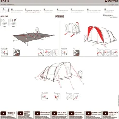 Outwell Sky 5 campingtelt 5 personer (Blue)