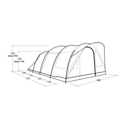 Outwell Sky 6 campingtelt, 6 personer (Blue)