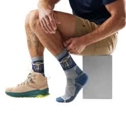 Smartwool Hike Light Cushion Crew Bison vandresokker, herre (Light Grey)