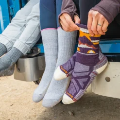 Smartwool Hike Light Cushion Mountain Moon Crew Vandresok, dame (Purple Iris)