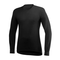 Woolpower Crewneck 200 uldundertrøje, unisex (Black)